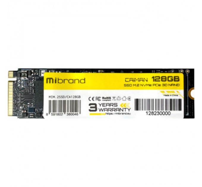 Mibrand Накопичувач SSD M.2 2280 128GB Mibrand (MIM.2SSD/CA128GB)
