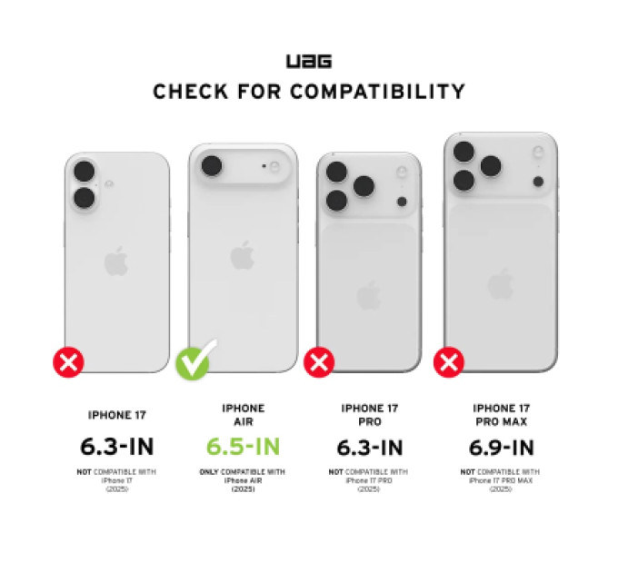 UAG Чохол до мобільного телефона UAG iPhone 17 Air Metropolis LT Magsafe Kevlar Black (114520113940)