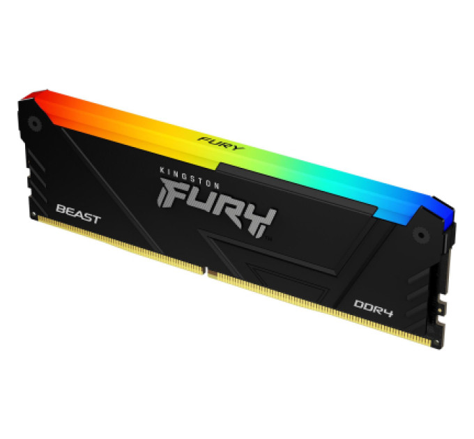 Kingston Fury (ex.HyperX) Модуль пам'яті для комп'ютера DDR4 16GB 3200 MHz Beast RGB Kingston Fury (ex.HyperX) (KF432C16BB12A/16WP)