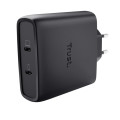 Trust Зарядний пристрій Trust 2xUSB-C 100W GaN PD/PPS black (25527_TRUST)