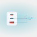 D-Link Зарядний пристрій D-Link 2xUSB-C + 1xUSB-A 65W GaN white (DCP-651)
