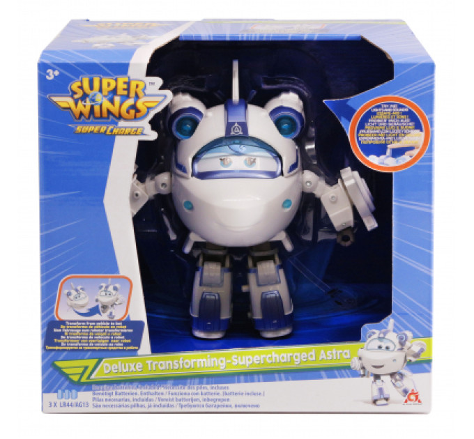 Super Wings Трансформер Super Wings Supercharge Lights&Sounds Astra, Астра, світло, звук (EU740433)