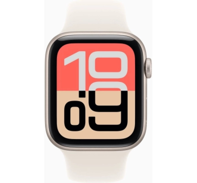 Apple Смарт-годинник Apple Watch SE 3 GPS 44mm Starlight Aluminium Case with Starlight Sport Band - S/M (MEHG4RK/A)