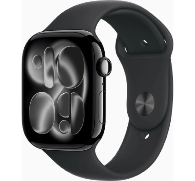 Apple Смарт-годинник Apple Watch Series 11 GPS 46mm Jet Black Aluminium Case with Black Sport Band - S/M (MEUW4RK/A)