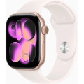 Apple Смарт-годинник Apple Watch Series 11 GPS 46mm Rose Gold Aluminium Case with Light Blush Sport Band - S/M (MEV64RK/A)