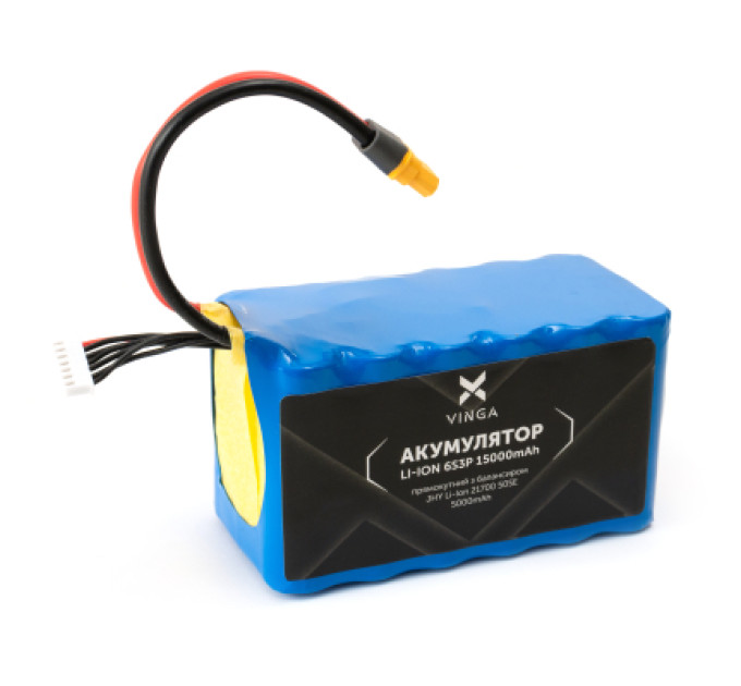 Vinga Акумулятор Vinga Li-Ion 6S3P 15000mAh коробка 10 шт (JHY Li-Ion 21700 5000mAh) (V6S3P-10PCS-15000MAH)