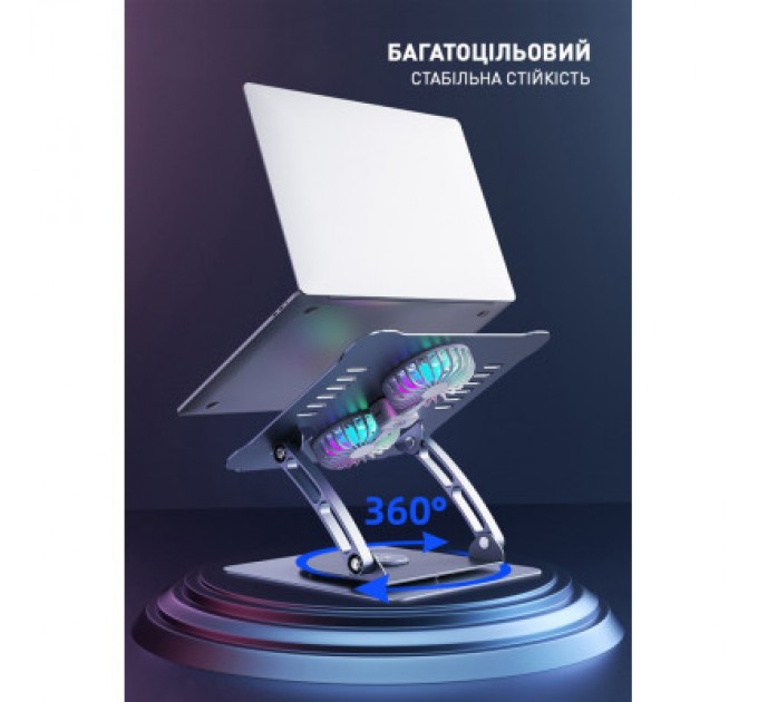 DYXON Підставка до ноутбука DYXON FIX COOLING 3 Silver (DXNLSFC3S)