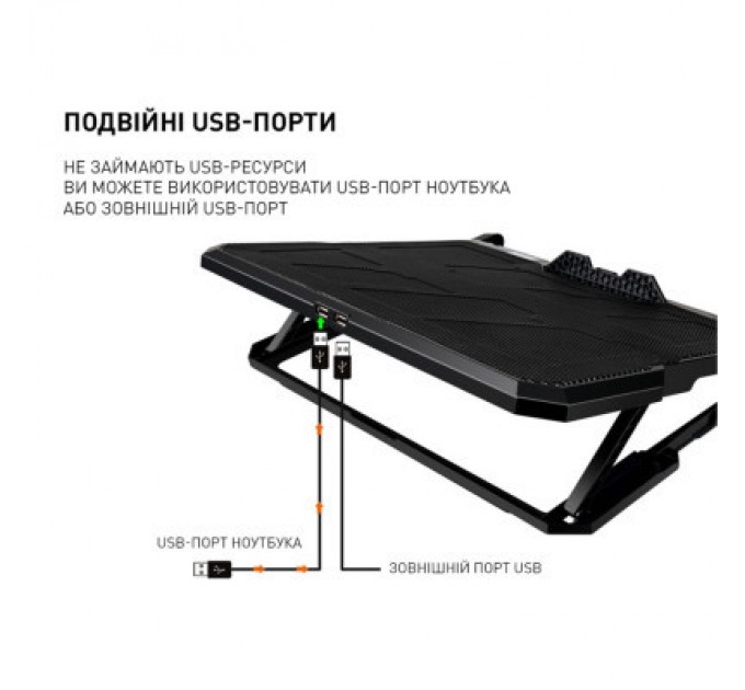 DYXON Підставка до ноутбука DYXON FIX COOLING 4 Black (DXNLSFC4B)