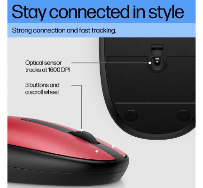 HP Мишка HP 240 Bluetooth Red (43N05AA)