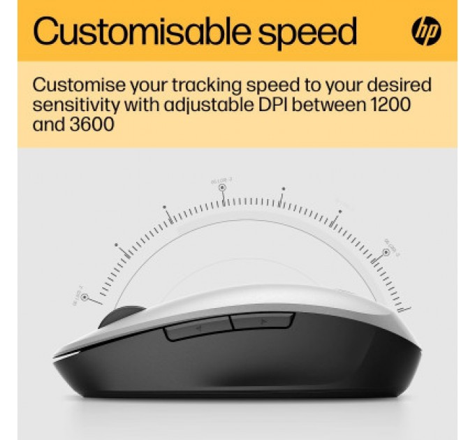 HP Мишка HP Dual Mode Bluetooth/Wireless Silver (6CR72AA)