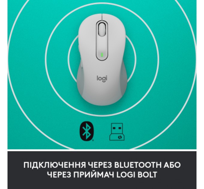 Logitech Мишка Logitech Signature M650 L Wireless Mouse for Business Off-White (910-006349)