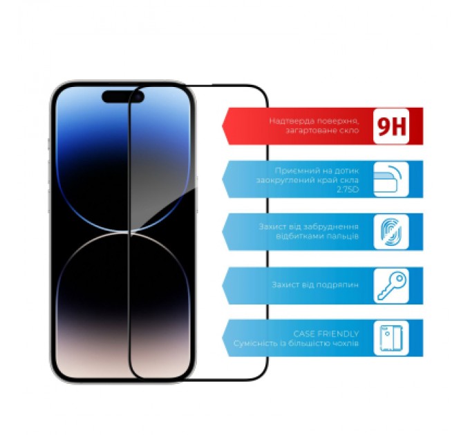 Скло захисне ACCLAB Full Glue ESD Apple iPhone 14 Pro Max (1283126542060)
