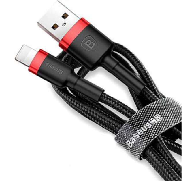 Baseus Дата кабель USB 2.0 AM to Lightning 2.0m 1.5A red-black Baseus (CALKLF-C19)