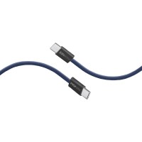 Дата кабель USB-C to USB-C ecoline-cc200.navy Promate (ecoline-cc200.navy)