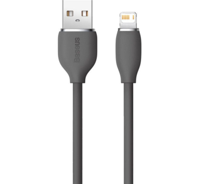Baseus Дата кабель USB 2.0 AM to Lightning 2.0m 2.4A Jelly Liquid Silica Gel Black Baseus (CAGD000101)