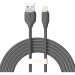 Baseus Дата кабель USB 2.0 AM to Lightning 2.0m 2.4A Jelly Liquid Silica Gel Black Baseus (CAGD000101)