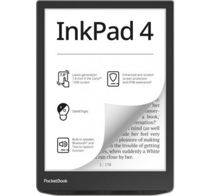 Pocketbook Електронна книга Pocketbook 743G InkPad 4, Stardust Silver (PB743G-U-CIS)