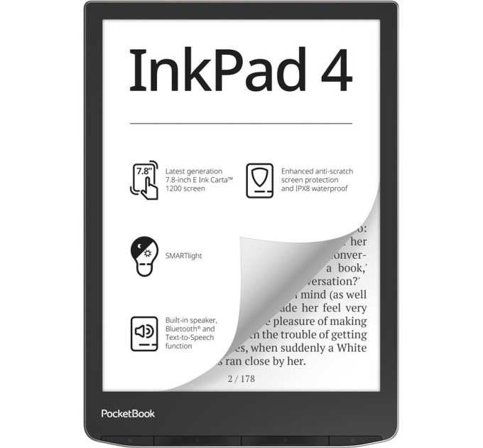 Pocketbook Електронна книга Pocketbook 743G InkPad 4, Stardust Silver (PB743G-U-CIS)