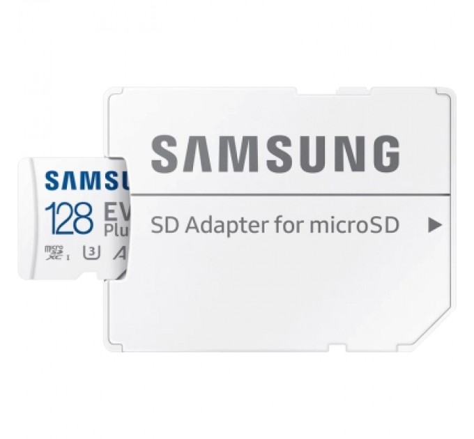 Карта пам'яті Samsung 128 GB microSDXC Class 10 UHS-I U3 V30 A2 EVO Plus+SD Adapte (MC128SA/EU)