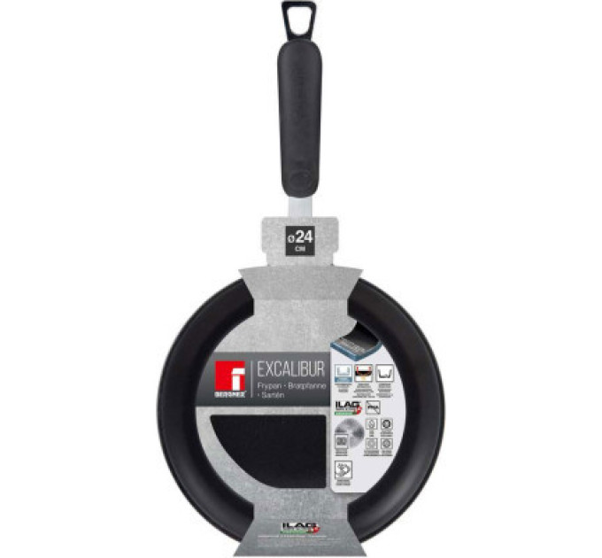 Bergner Сковорода Bergner Excalibur Сіра 24 см (BG-36088-GY)