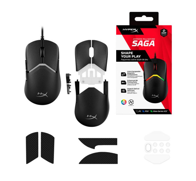 HyperX Мишка HyperX Pulsefire Saga USB Black (A2PB3AA)