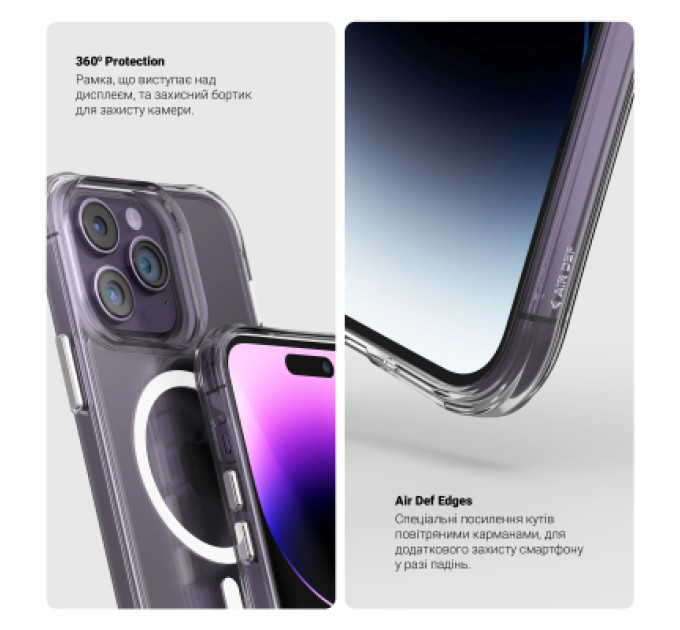 Armorstandart Чохол до мобільного телефона Armorstandart Clear-C MagCase Apple iPhone 17 Pro Transparent (ARM87401)