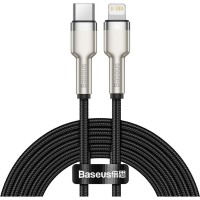 Дата кабель USB-C to Lightning 2.0m Cafule Metal PD 20W black Baseus (CATLJK-B01)
