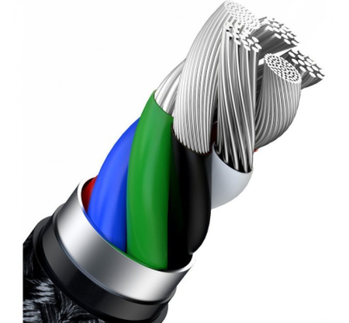 Дата кабель USB-C to Lightning 2.0m Cafule Metal PD 20W black Baseus (CATLJK-B01)