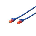 Digitus Патч-корд 5м, UTP, cat.6, CCA, AWG 26/7, PVC, blue Digitus (DK-1612-050/B)