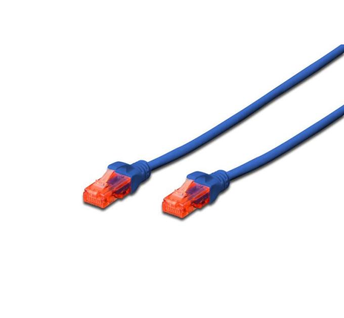 Digitus Патч-корд 5м, UTP, cat.6, CCA, AWG 26/7, PVC, blue Digitus (DK-1612-050/B)
