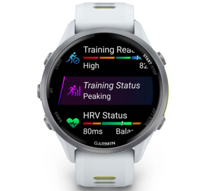 Garmin Смарт-годинник Garmin Forerunner 970, Whitestone/Amp Yellow, GPS (010-02969-11)