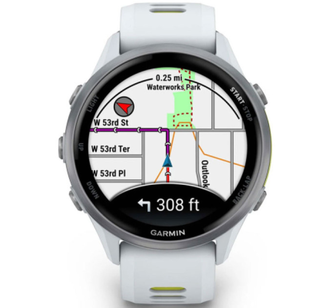 Garmin Смарт-годинник Garmin Forerunner 970, Whitestone/Amp Yellow, GPS (010-02969-11)
