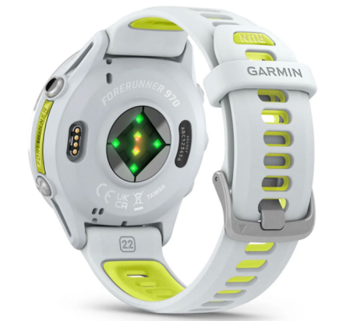 Garmin Смарт-годинник Garmin Forerunner 970, Whitestone/Amp Yellow, GPS (010-02969-11)