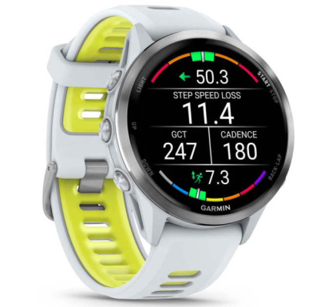 Garmin Смарт-годинник Garmin Forerunner 970, Whitestone/Amp Yellow, GPS (010-02969-11)