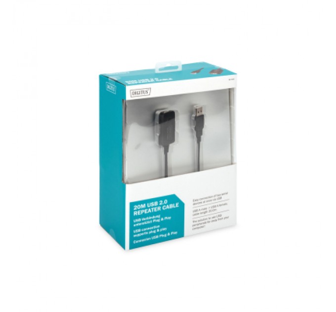 Дата кабель USB 2.0 AM/AF 20.0 m active Digitus (DA-73102)