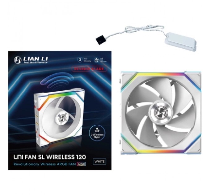 Кулер до корпусу Lian Li Uni Fan SL WIRELESS Reverse, 120-1, Wh (G99.12RSL1W1W.00)