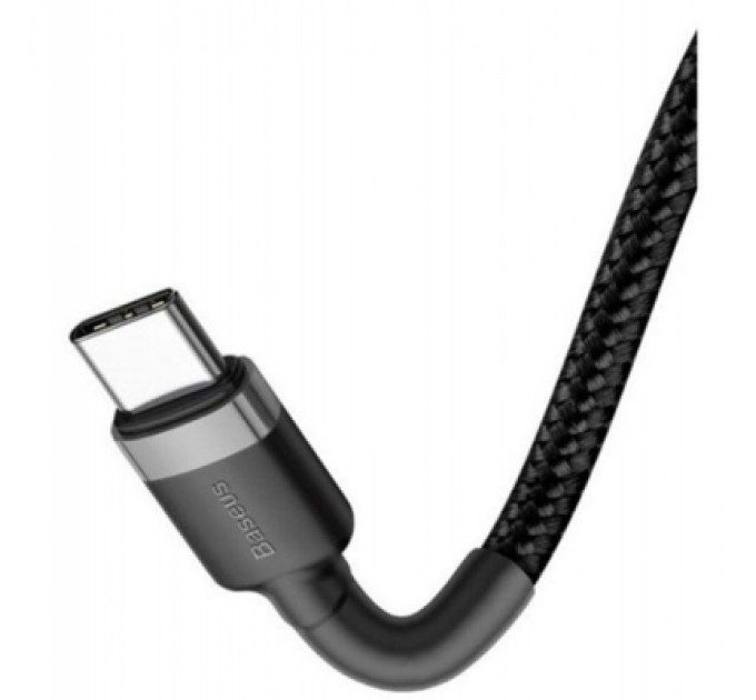 Дата кабель USB-C to USB-C 2.0m USB 3.1 3A grey-black Baseus (CATKLF-HG1)