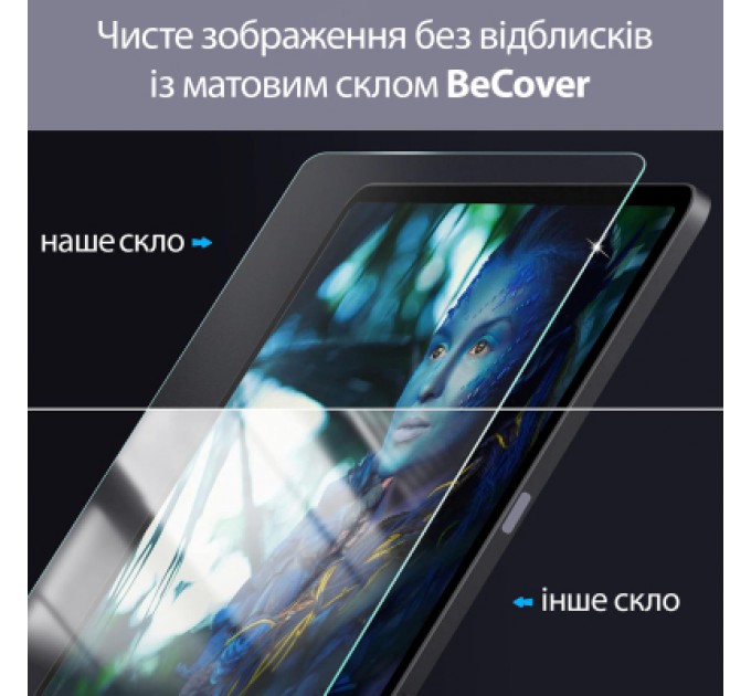 Скло захисне BeCover Matte Anti-Glare Apple iPad 10.9" (2022/2024) / iPad (А16) 2025 11" (713704)