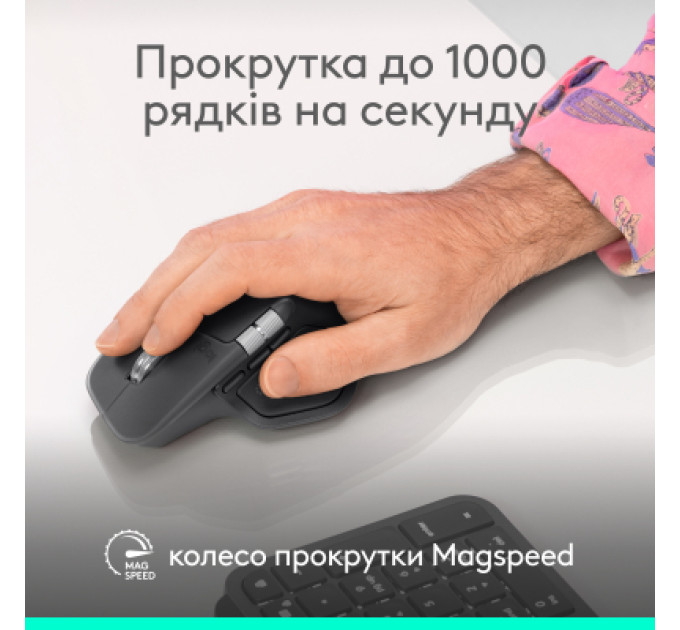 Logitech Мишка Logitech MX Master 4 for Business Wireless/Bluetooth Graphite (910-007617)
