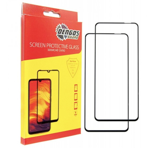 Скло захисне Dengos Oppo A40m Black 2 pcs (DG-TG2P-80)