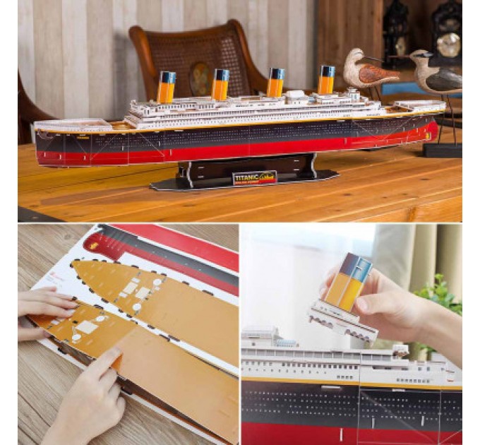 Пазл Cubic Fun Тривимірна головоломка-конструктор Титанік (T4011h)