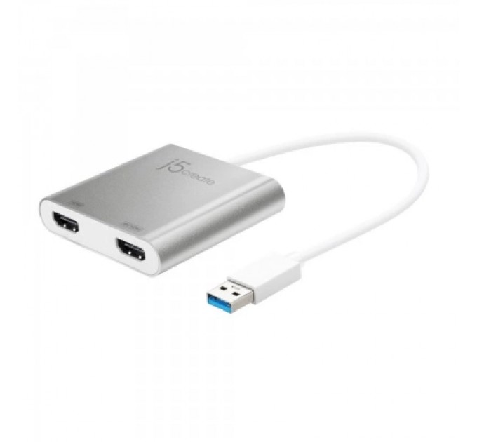 Адаптер USB-A to 2xHDMI F dual display J5create (JUA365-N)