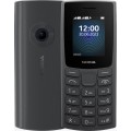Мобильный телефон Nokia 110 2023 Dual Sim Charcoal; 1.77" (160x128) TFT / клавиатурный моноблок / ОЗУ 4 МБ / 4 МБ встроенной + microSD до 32 ГБ / камера 0.3 Мп / 2G (GSM) / 115.1x49.4x14.5 мм / 1000 мАч / черный