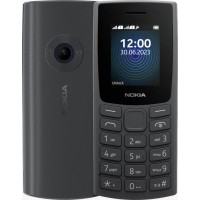 Мобильный телефон Nokia 110 2023 Dual Sim Charcoal; 1.77" (160x128) TFT / клавиатурный моноблок / ОЗУ 4 МБ / 4 МБ встроенной + microSD до 32 ГБ / камера 0.3 Мп / 2G (GSM) / 115.1x49.4x14.5 мм / 1000 мАч / черный