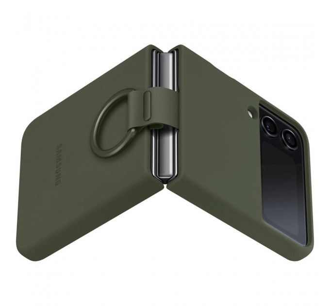 Чохол-накладка Samsung Silicone Cover with Ring для Samsung Galaxy Flip 4 SM-F721 Khaki (EF-PF721TGEGUA)