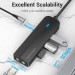 Vention Концентратор Vention USB 3.1 Type-C to 3xUSB 3.0+MicroUSB+3.5mm Sound Adapter black (TGQBB)