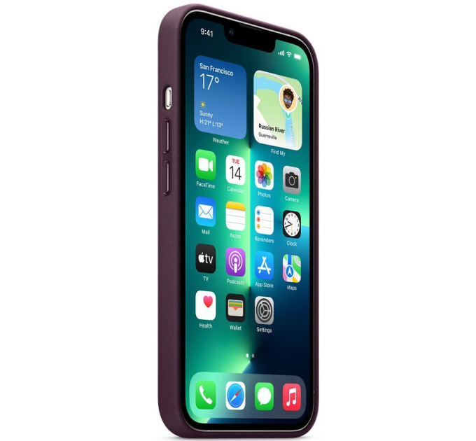 Apple Чохол-накладка Apple Leather Case with MagSafe для Apple iPhone 13 Pro Dark Cherry (MM1A3)