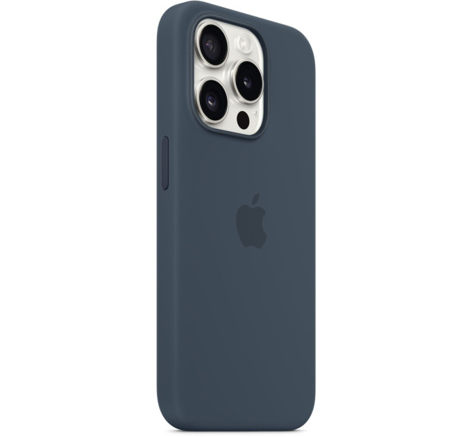Apple Чохол-накладка Apple Silicone Case with MagSafe для Apple iPhone 15 Pro Storm Blue (MT1D3)