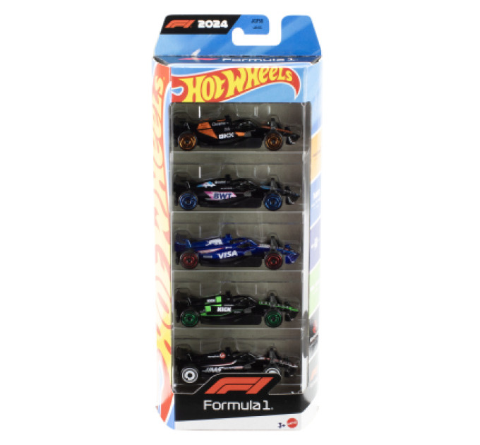 Hot Wheels Машина Hot Wheels набір F1 2024 5 базових болідів (JGF58)