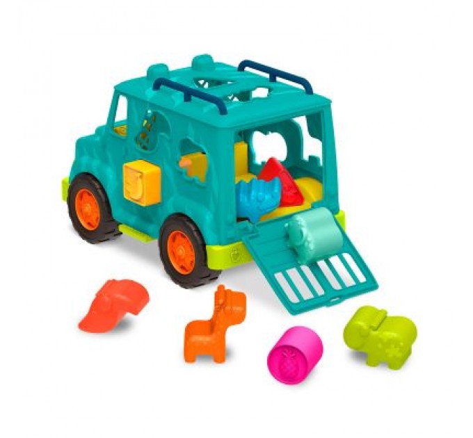 Розвиваюча іграшка Battat сортер - Вантажівка Сафарі (колір море) (BX2024Z)
